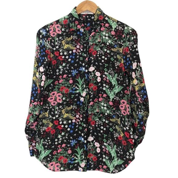 Valentino x Celia Birtwell Silk Button Up Shirt Runway Camugarden Floral 38 US 2 - Picture 12 of 12